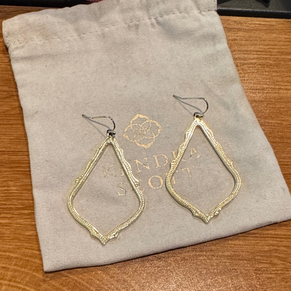 Kendra Scott Gold Open Frame Earrings